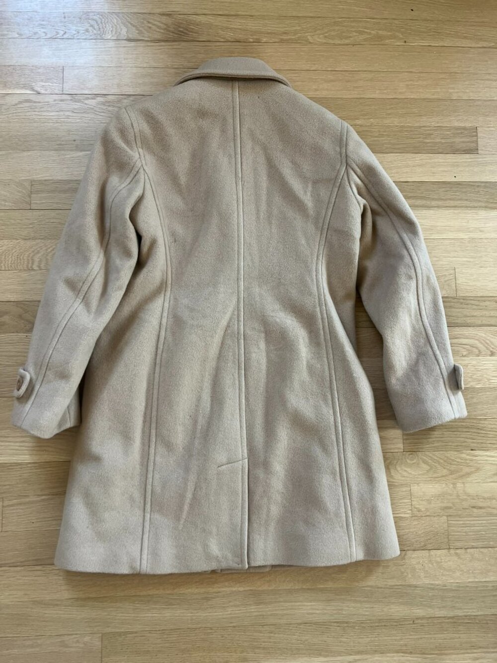 Women's LLBean Classic Lambswool Polo Coat, Three-Quarter Length - Picture 3 of 4